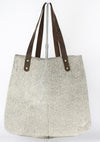 Everyday Hair On Leather Tote / Gray Brindle