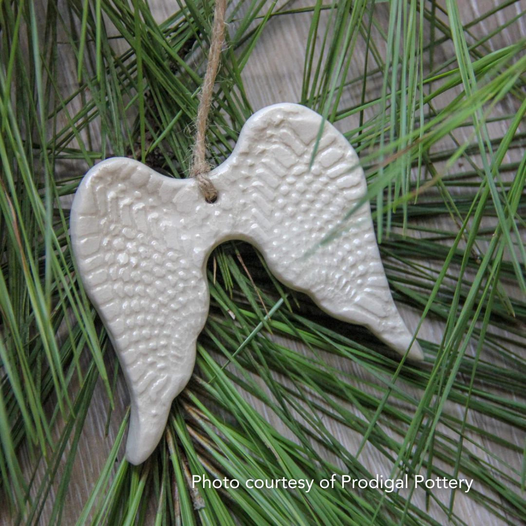 Ceramic Angel Wing Ornament