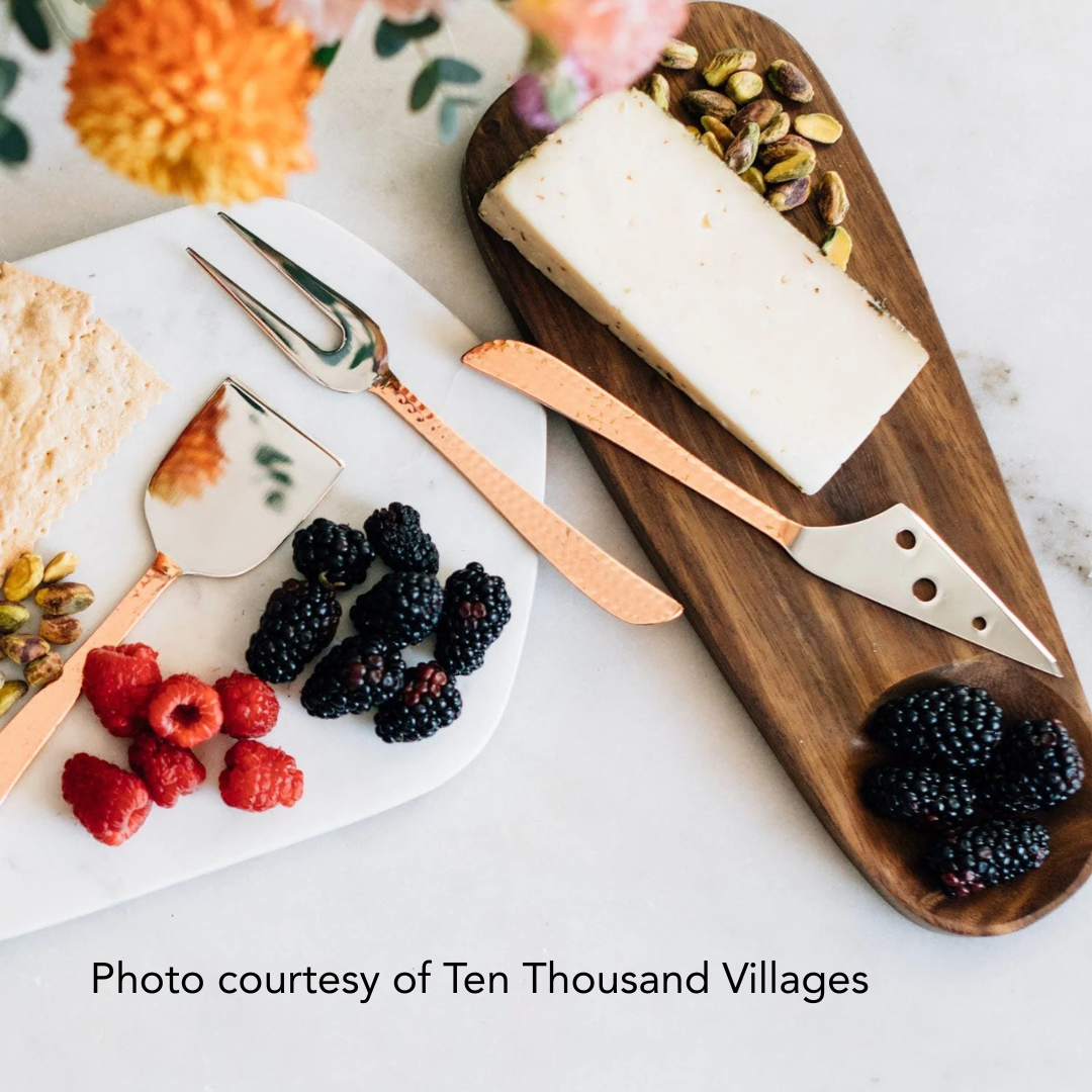 Hammered Handle Cheese Server