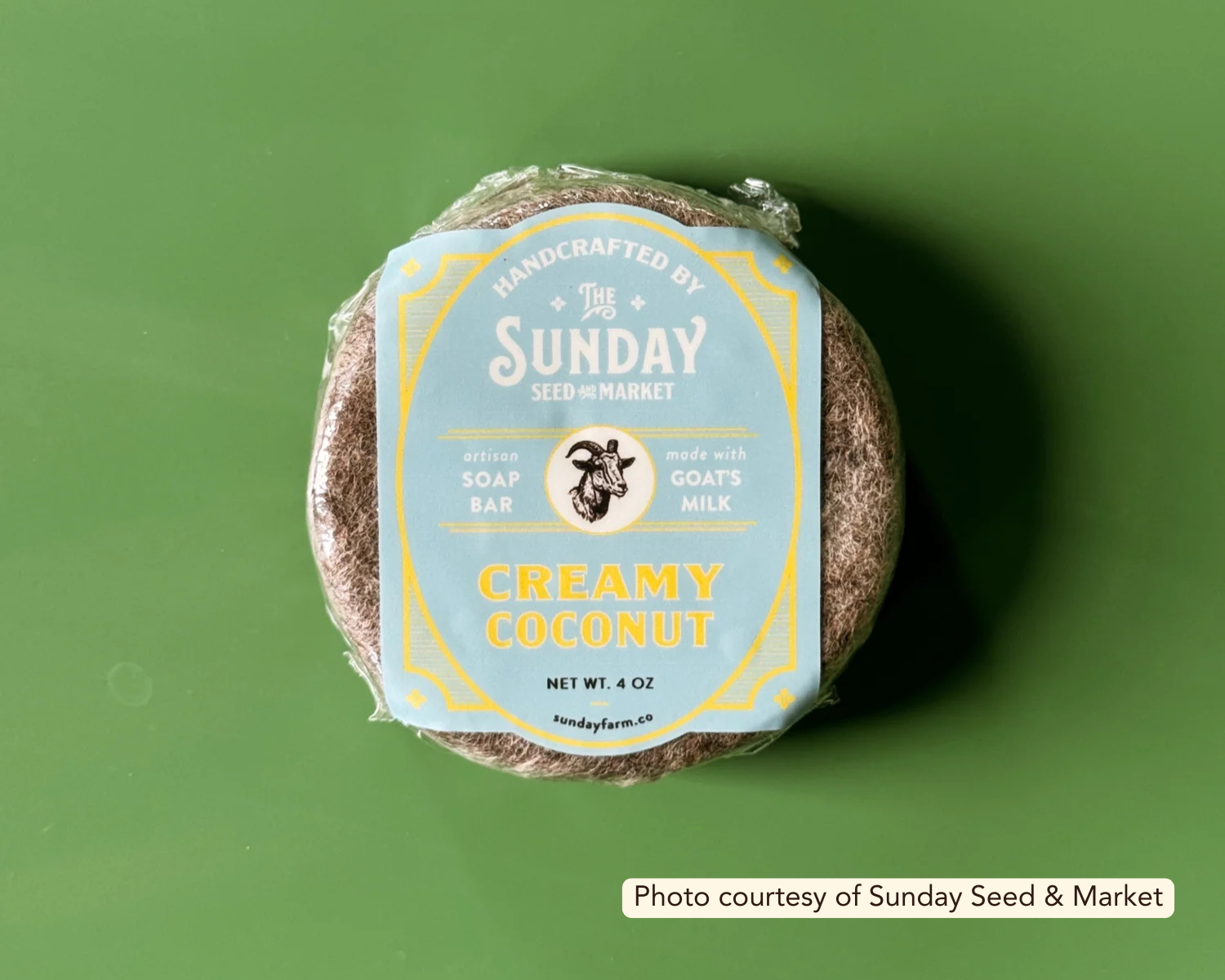 Creamy Coconut Felted Soap Bar
