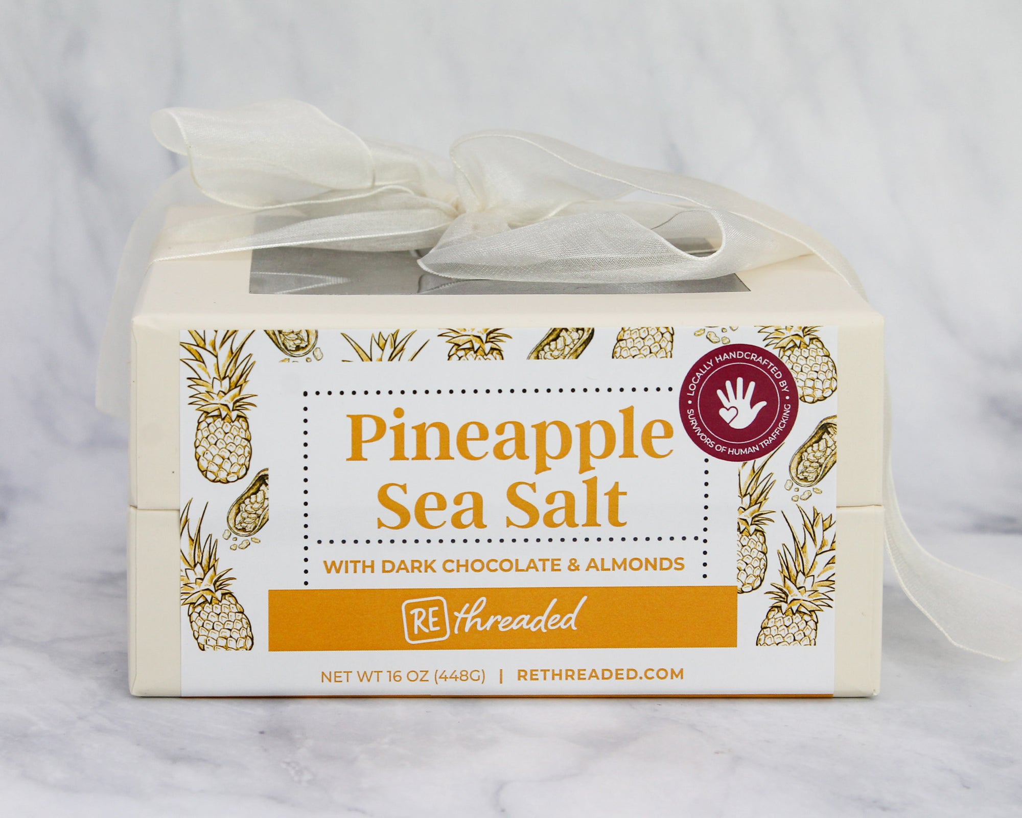 1 lb Pineapple Sea Salt Toffee Gift Box