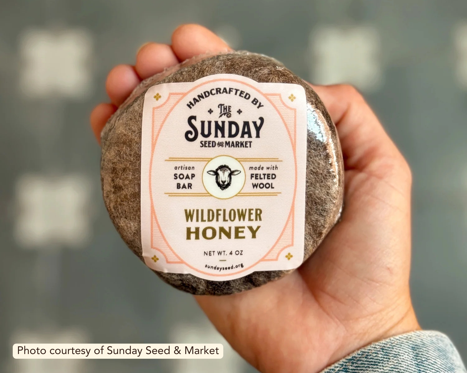 Wildflower Honey Felted Soap Bar