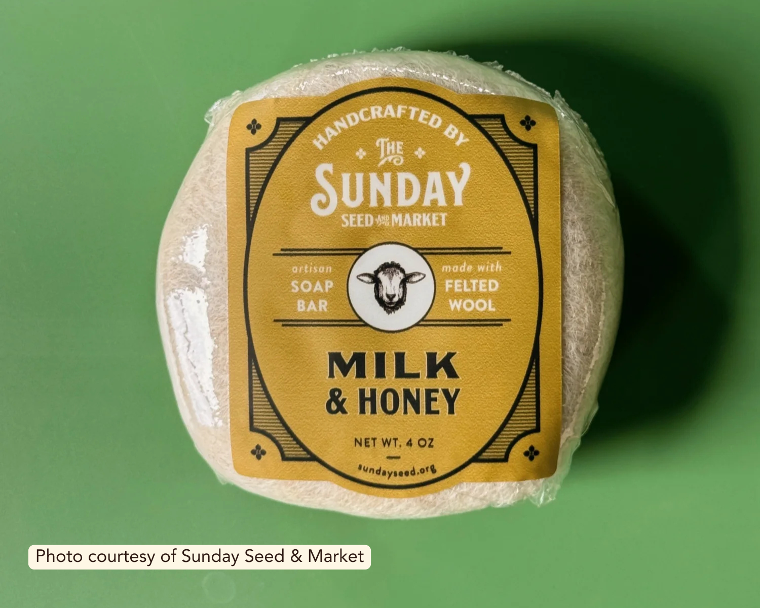 Milk & Honey Felted Soap Bar