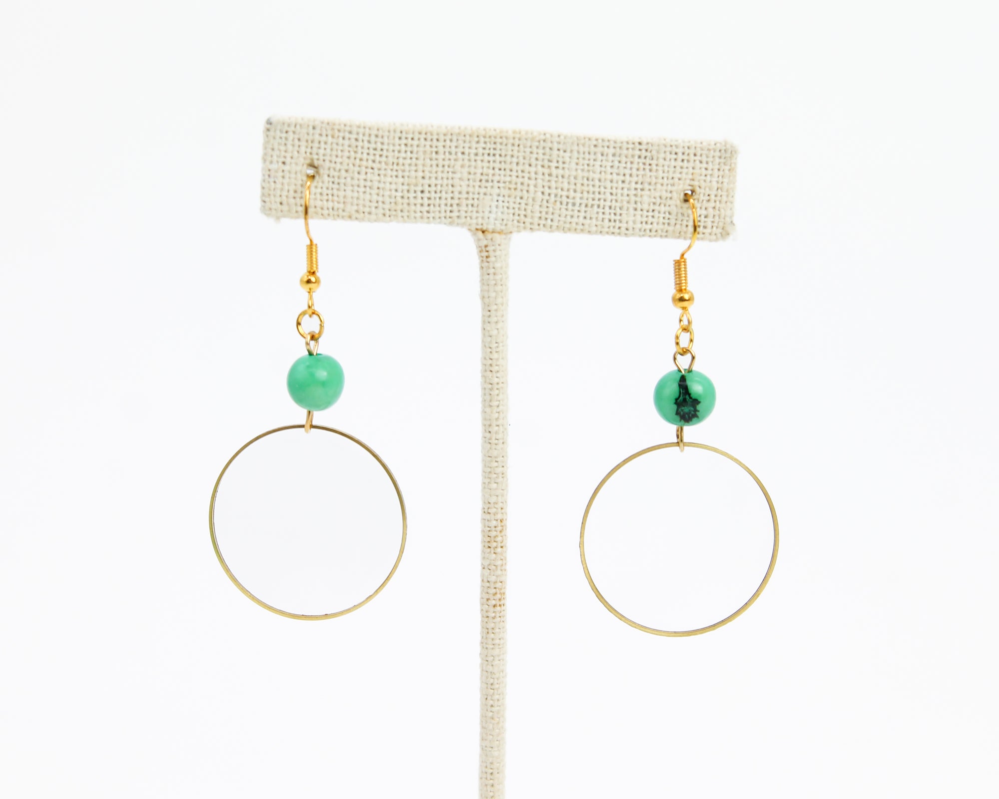 Acai Hoop Earrings / Sea Green