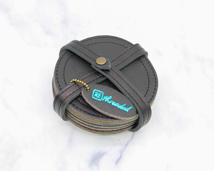 Leather Coasters / Onyx