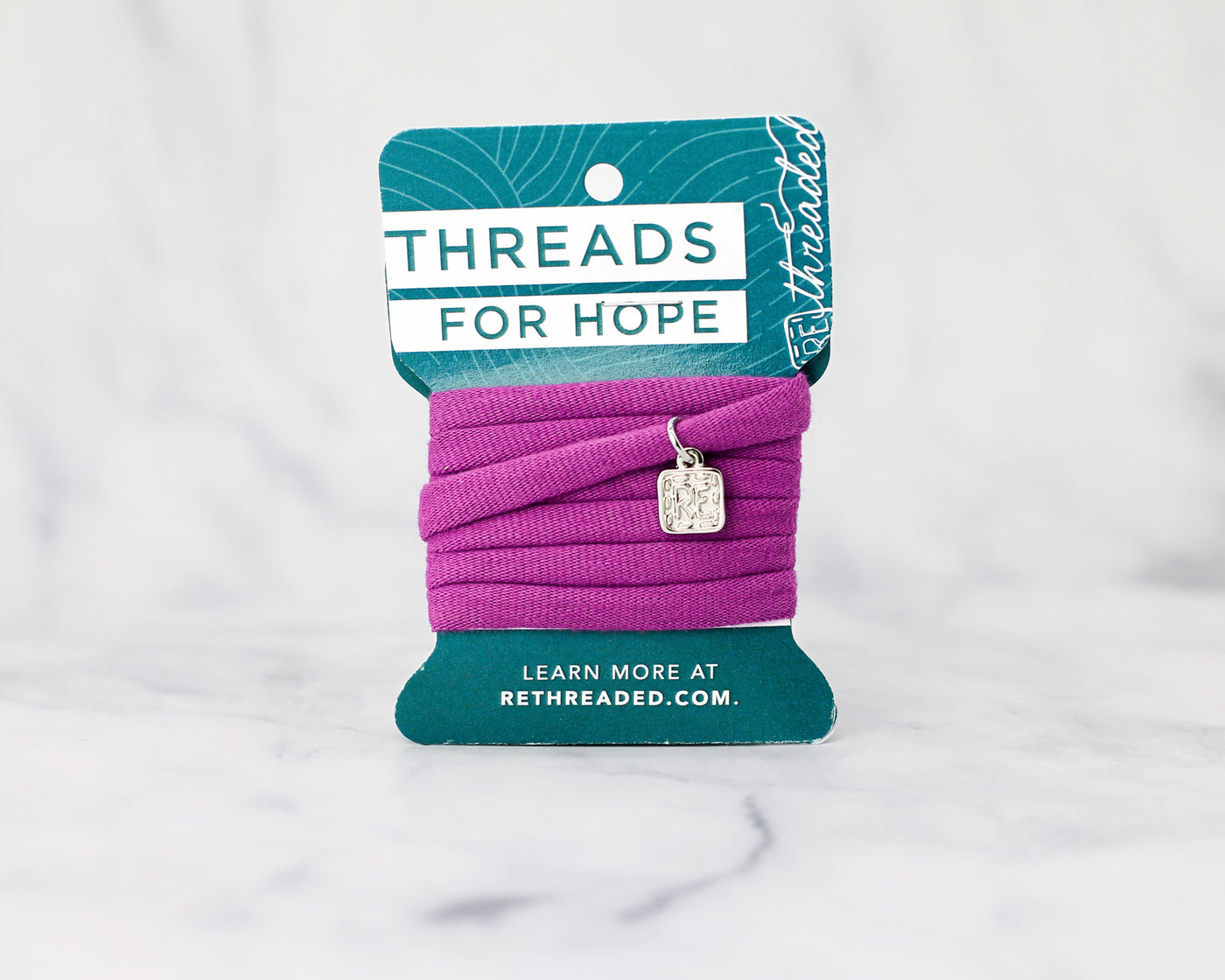 Threads for Hope Bracelet / Blue Violet