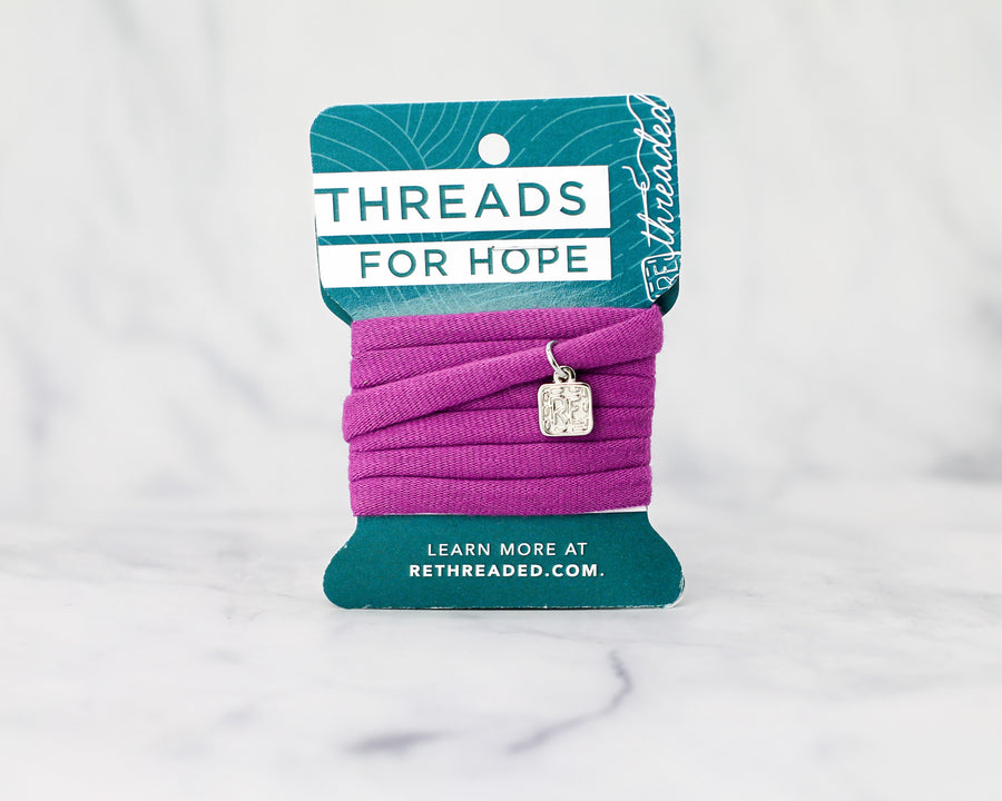 Threads for Hope Bracelet / Blue Violet