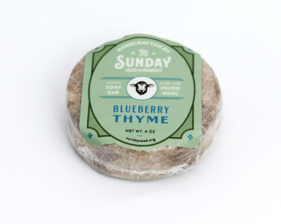 Blueberry Thyme Felted Soap Bar