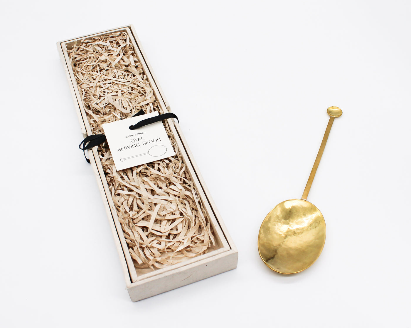 Oval Serving Spoon / Brass