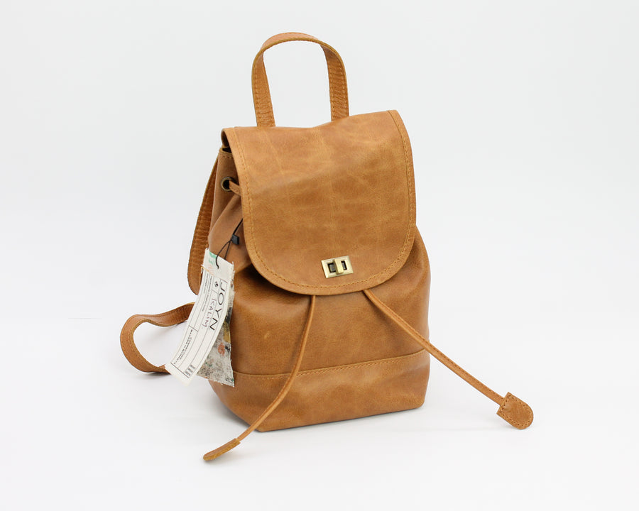 Mini Fold-Over Backpack / Camel