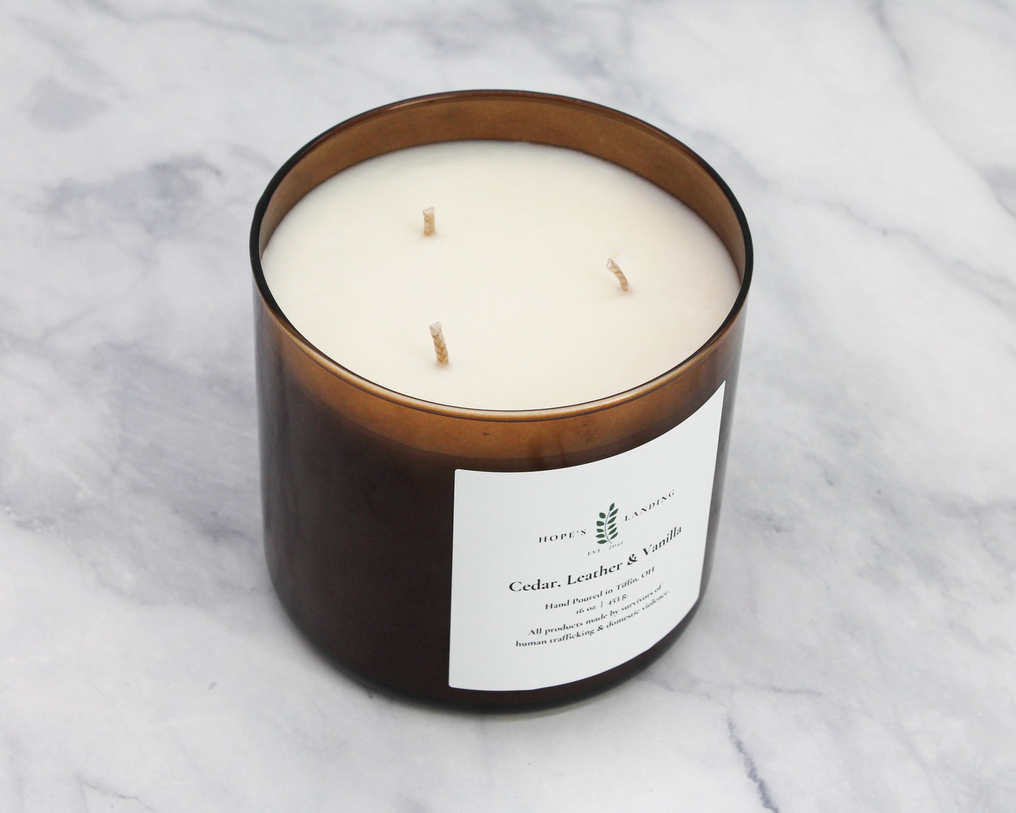 Cedar, Leather and Vanilla Candle