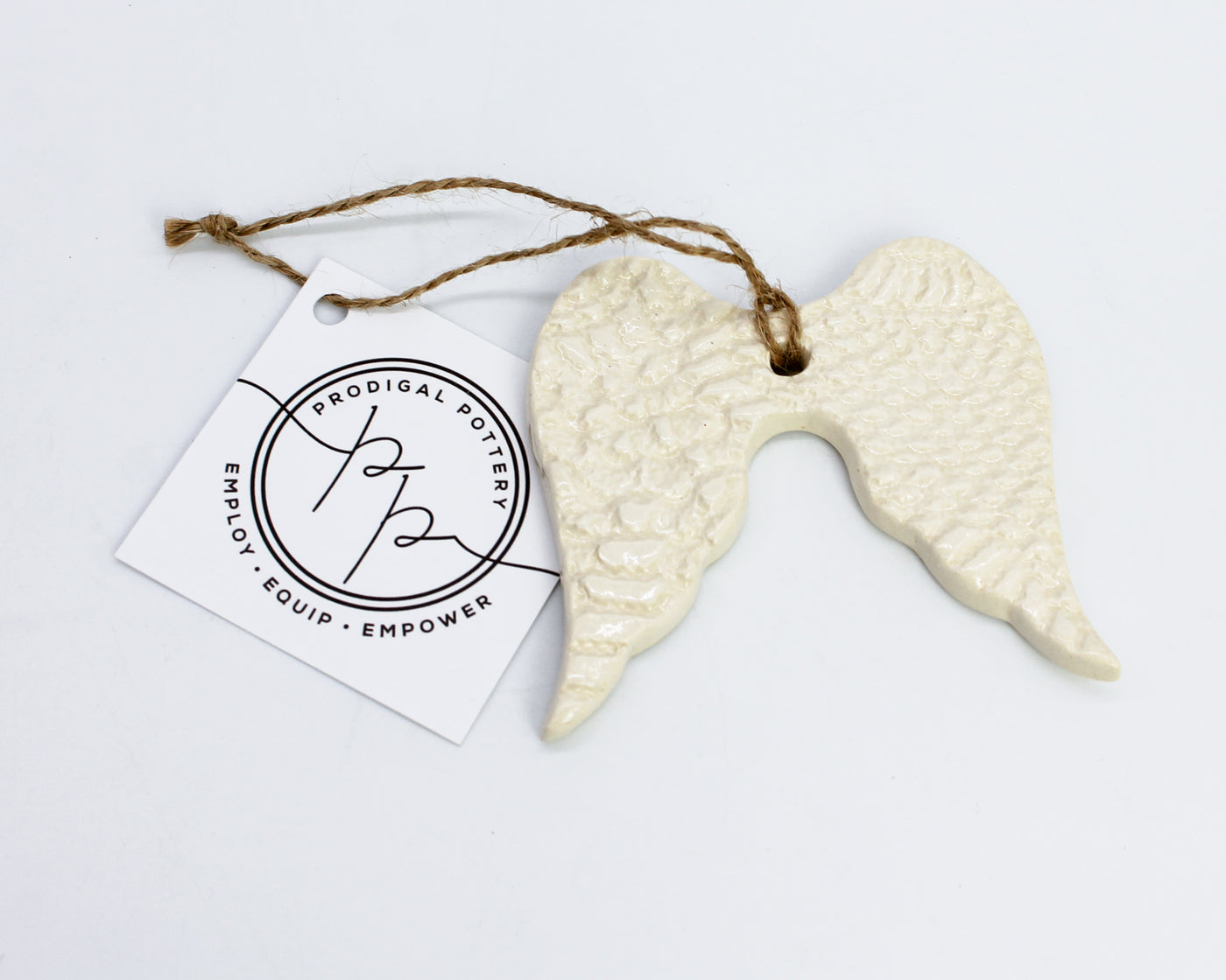 Ceramic Angel Wing Ornament