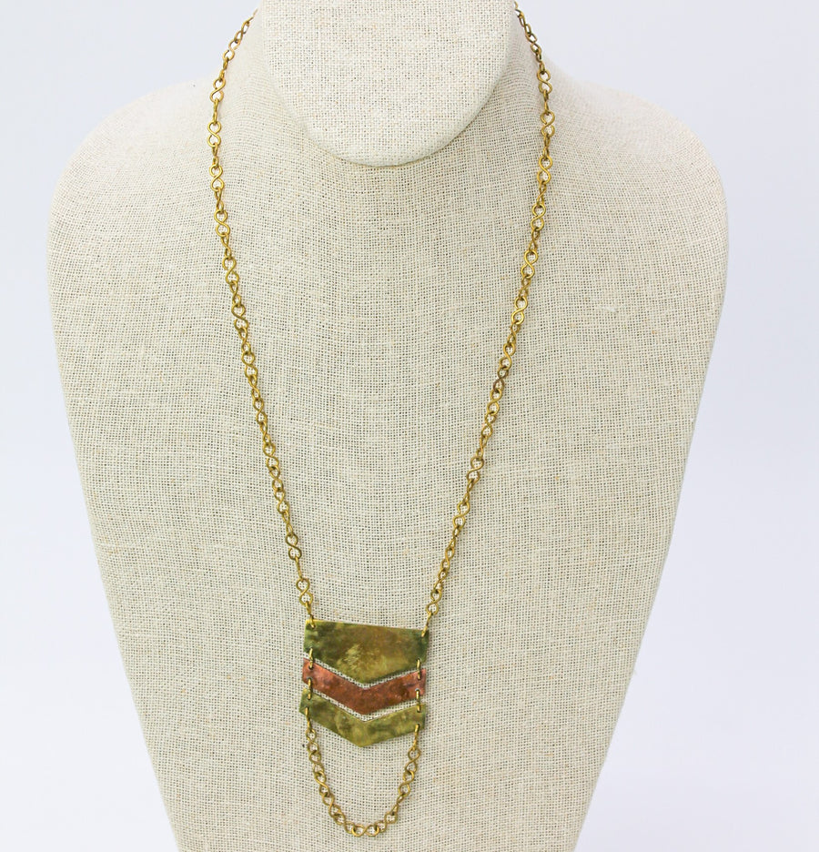 Chevron Necklace / Copper