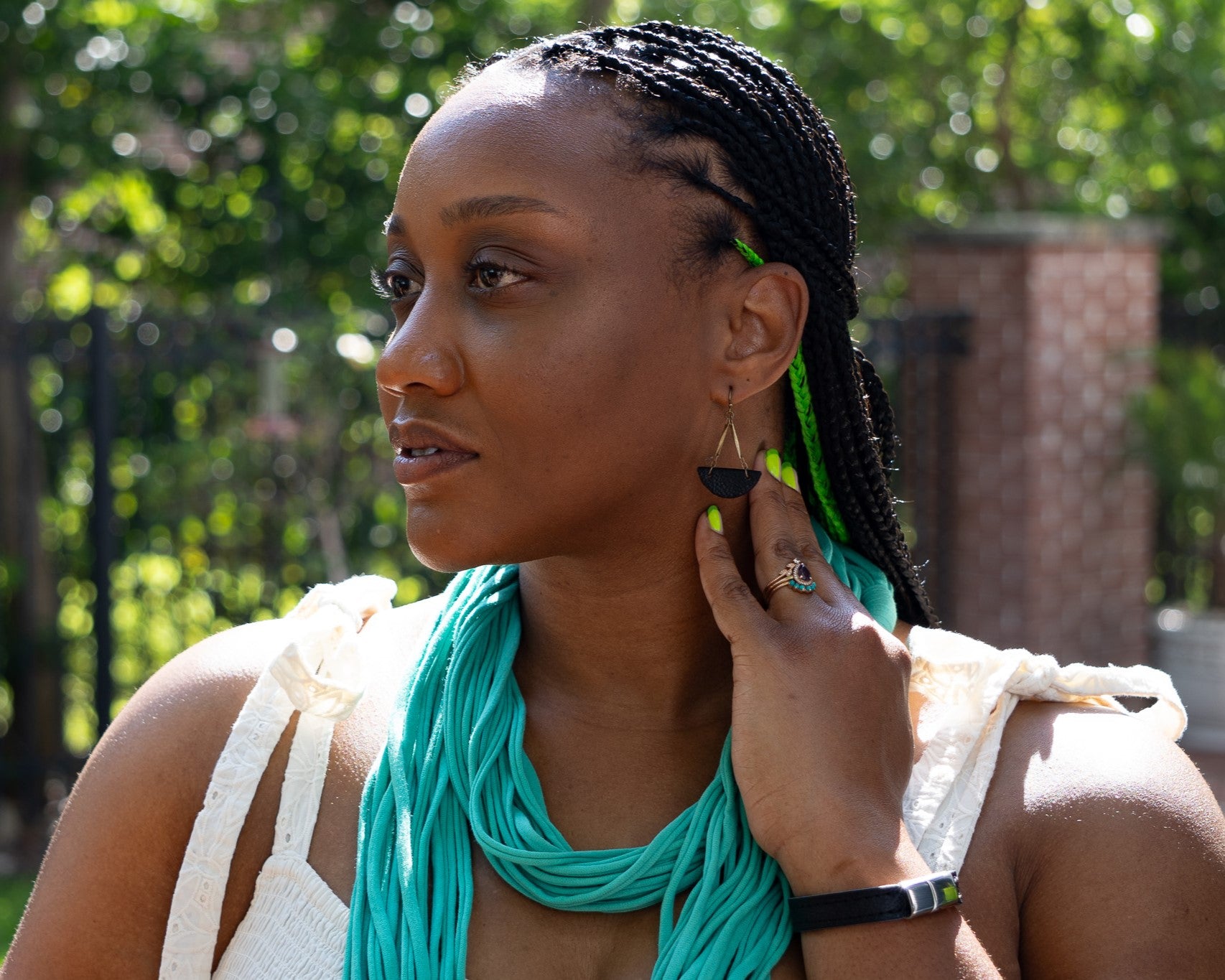 Hand Dyed Grace Scarf Caribbean Blue