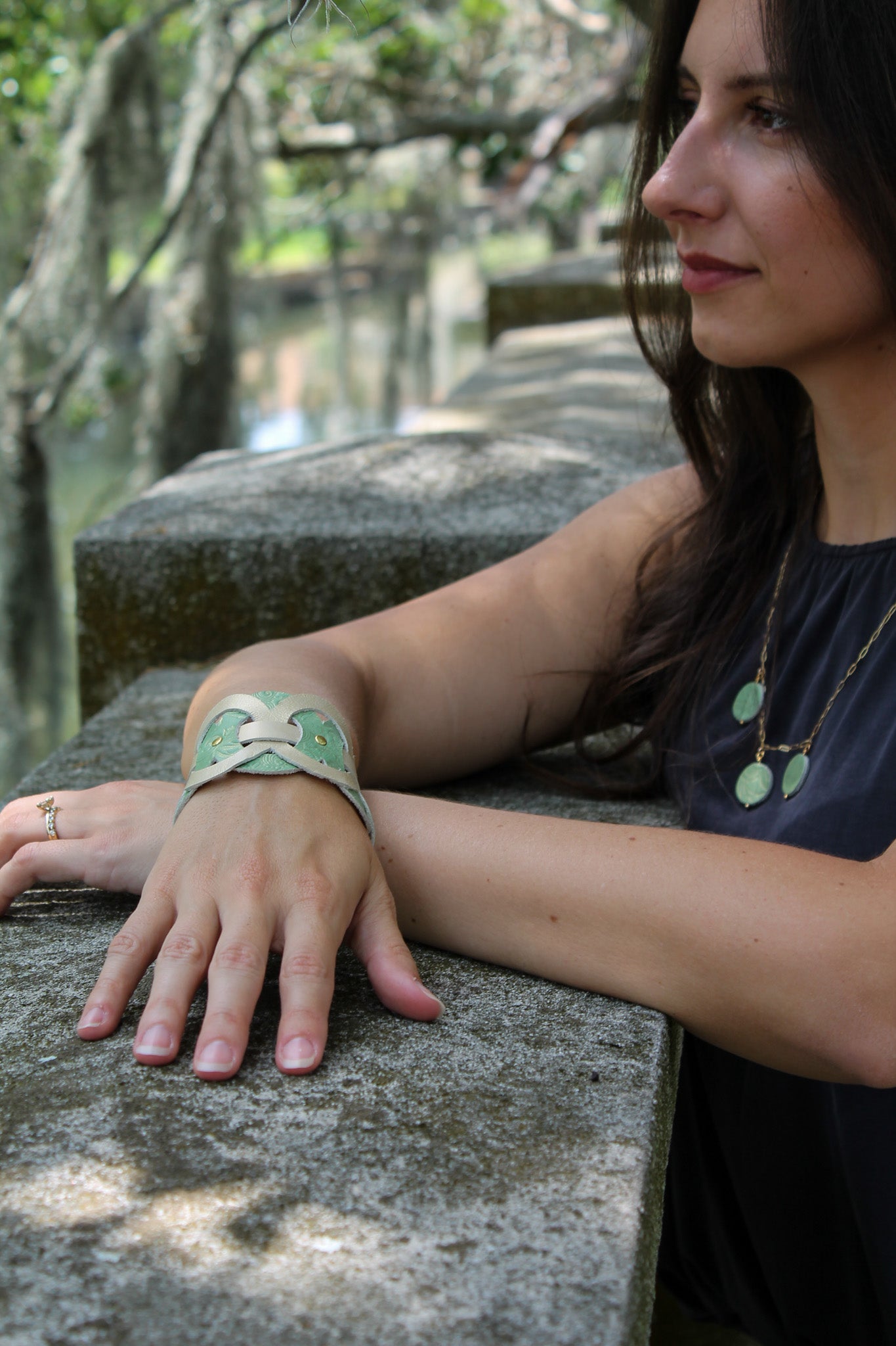 Filigree Cuff Bracelet / Golden Elemental