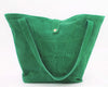 Luxe Tote Green Suede