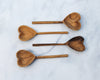 Hand-carved heart shaped tea spoon