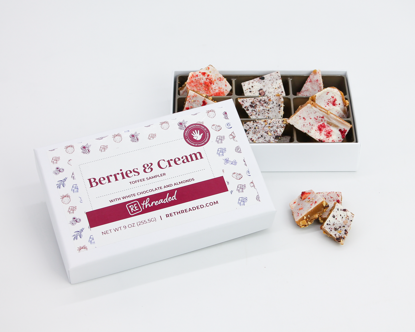 Berries & Cream Toffee Sampler