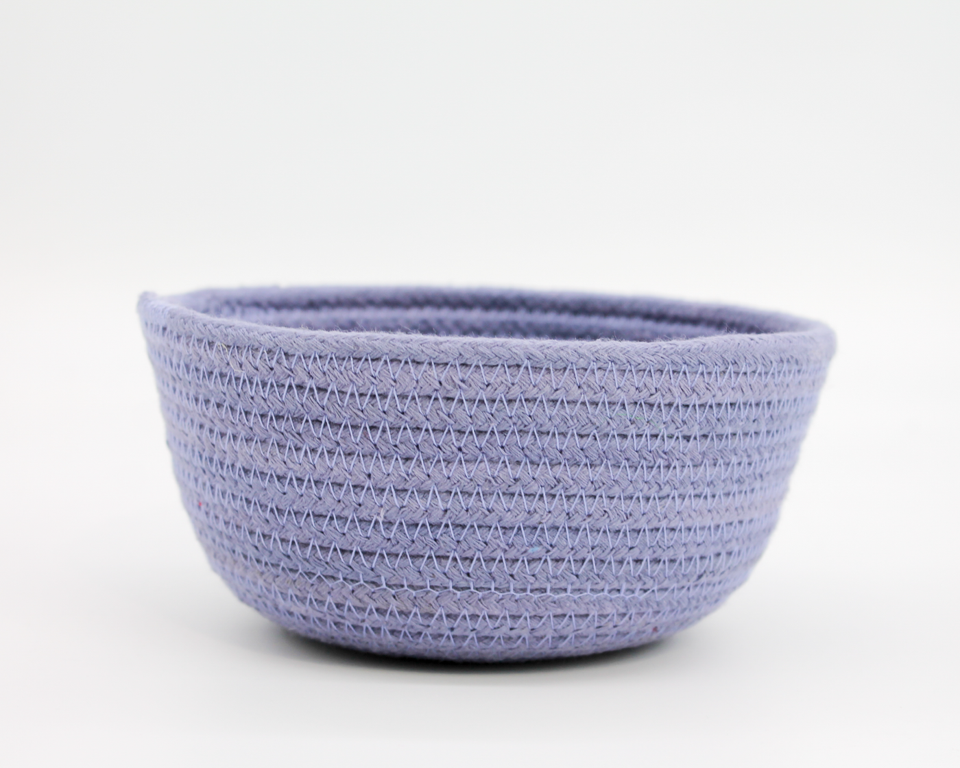 Handwoven Rope Bowl / Periwinkle Blue