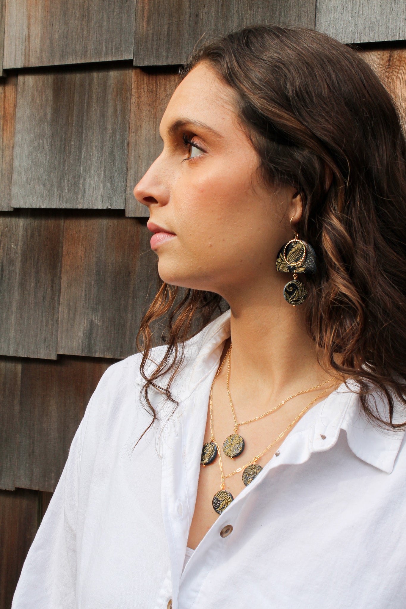 Meridian Earring/ Onyx Elemental