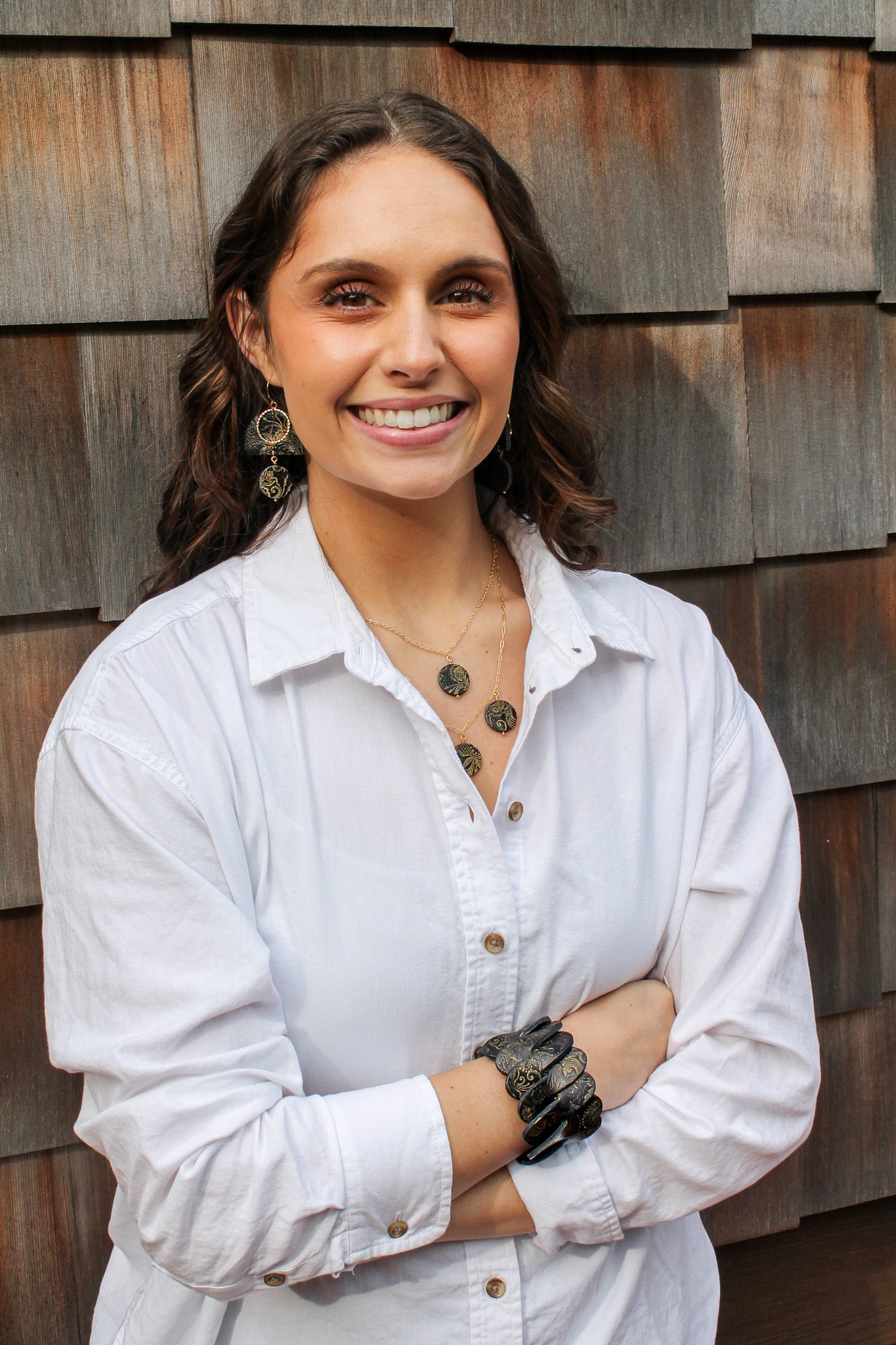 Single Disc Necklace- Onyx Elemental