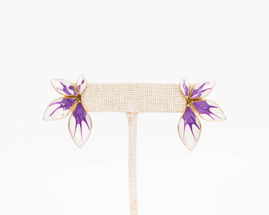 Flourish Lavender Leaf Earring