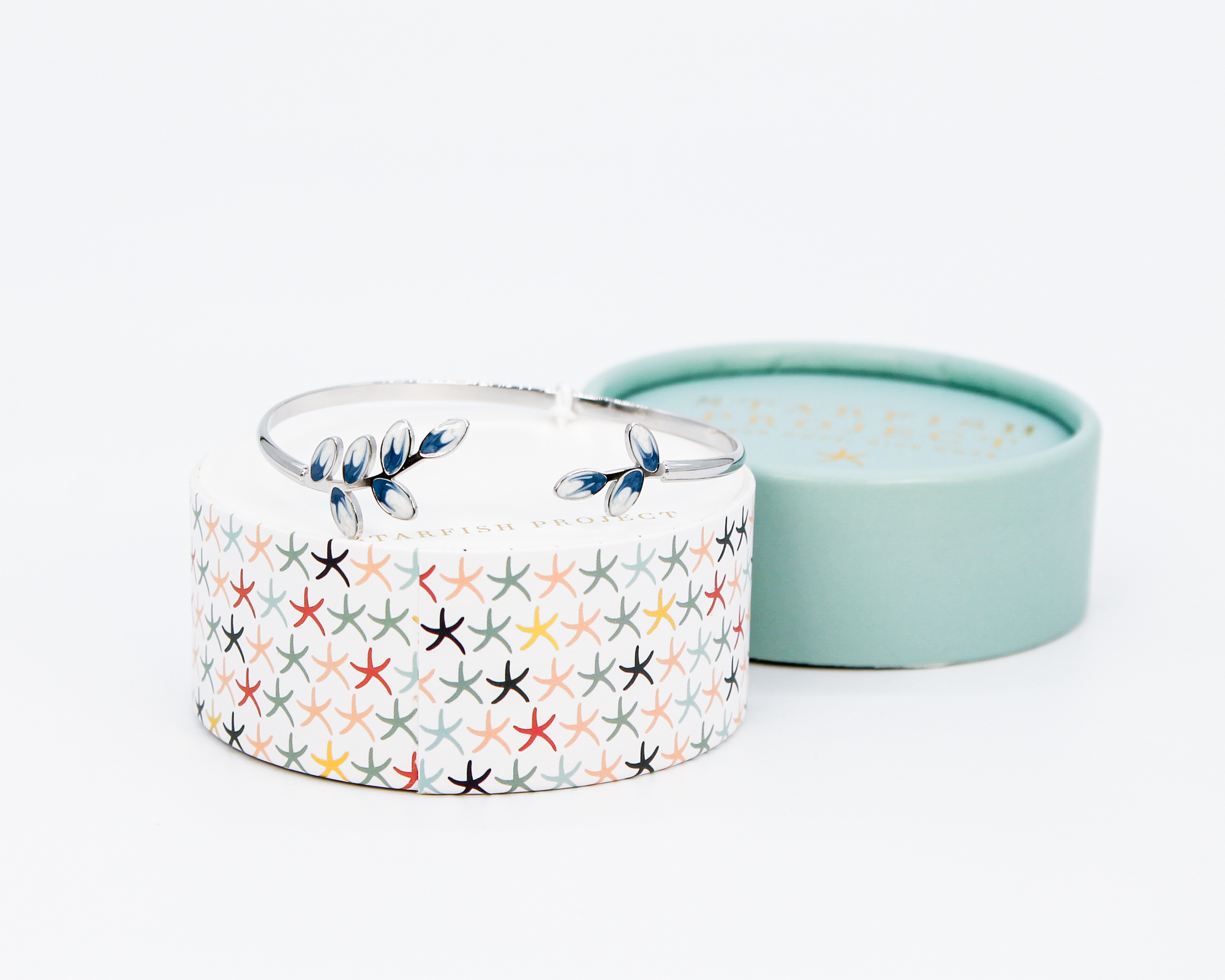 Hope Grows Cuff Silver & Blue