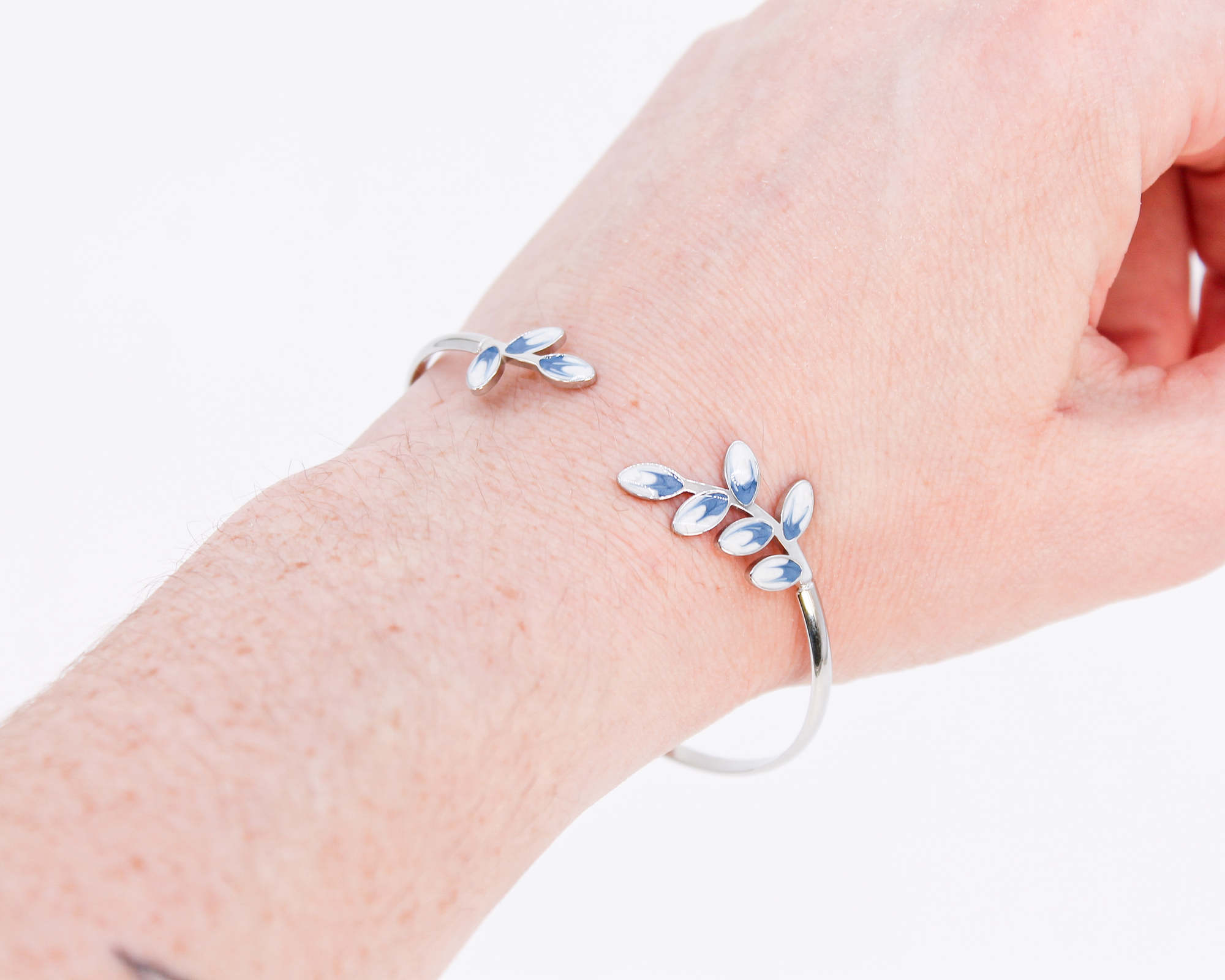 Hope Grows Cuff Silver & Blue
