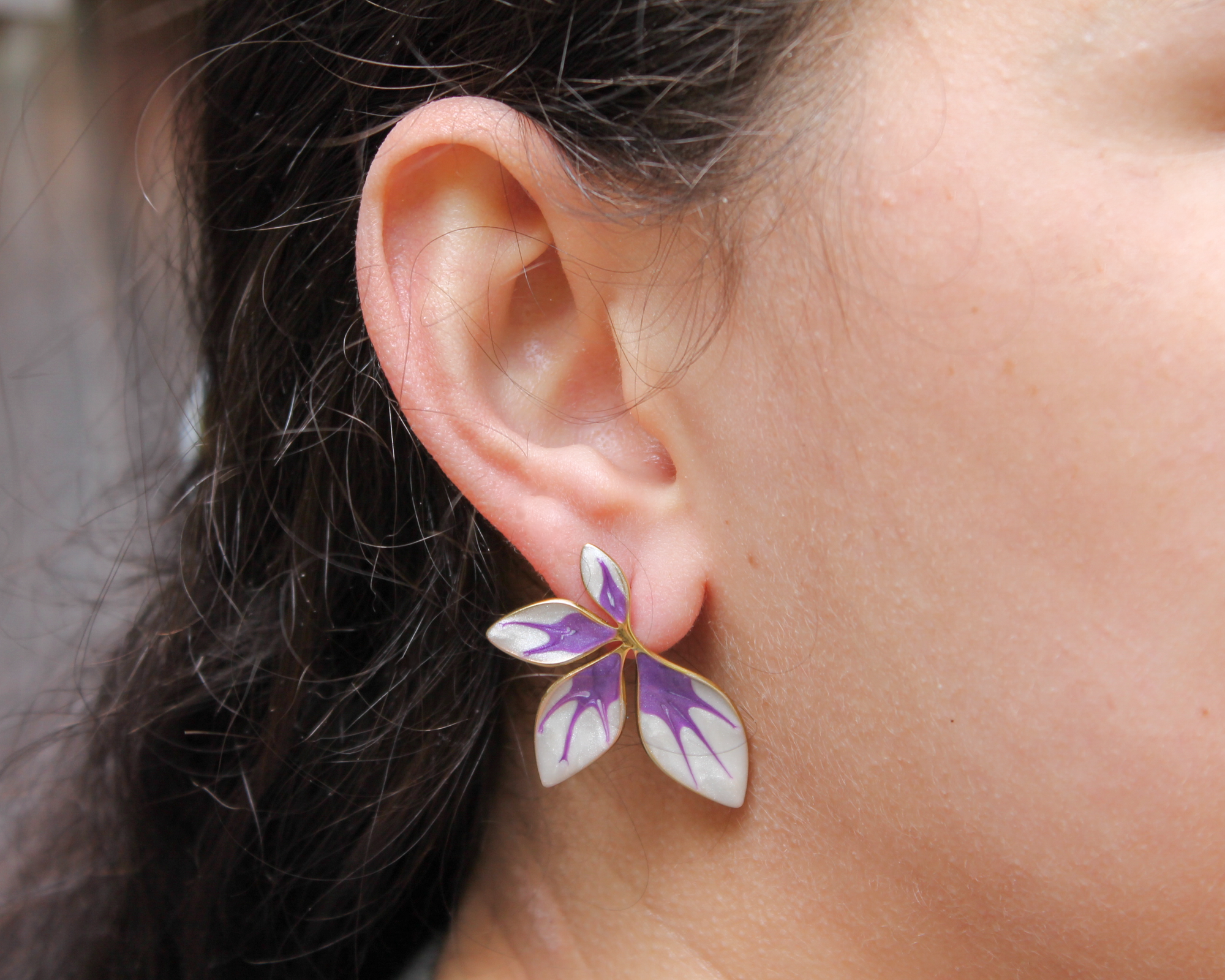 Flourish Lavender Leaf Earring