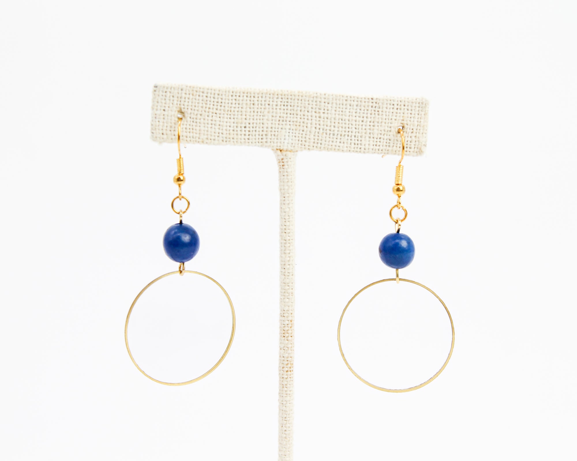 Acai Hoop Earrings / Blue