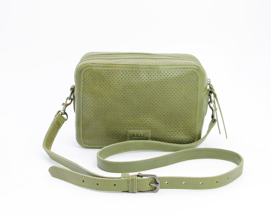 Medium Zip Crossbody / Moss