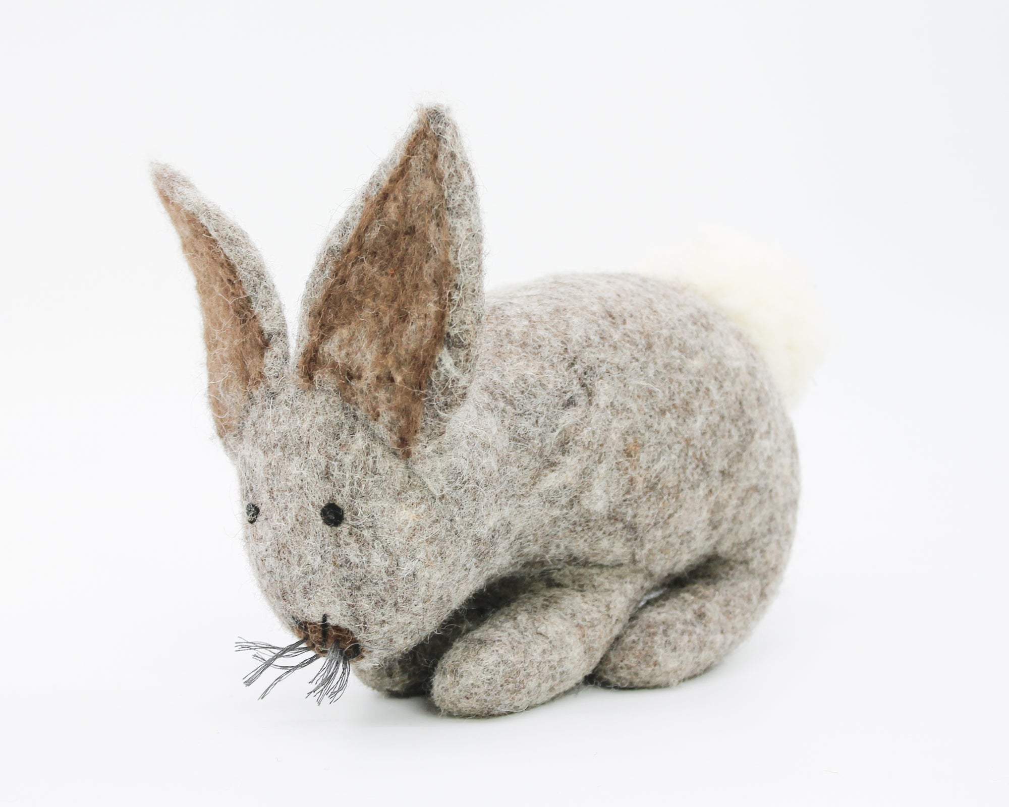 Hand Felted Toy / Large/ Grey Bunny