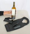 Leather Wine Tote / Carbon