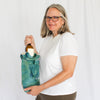 Leather Wine Tote / Evergreen