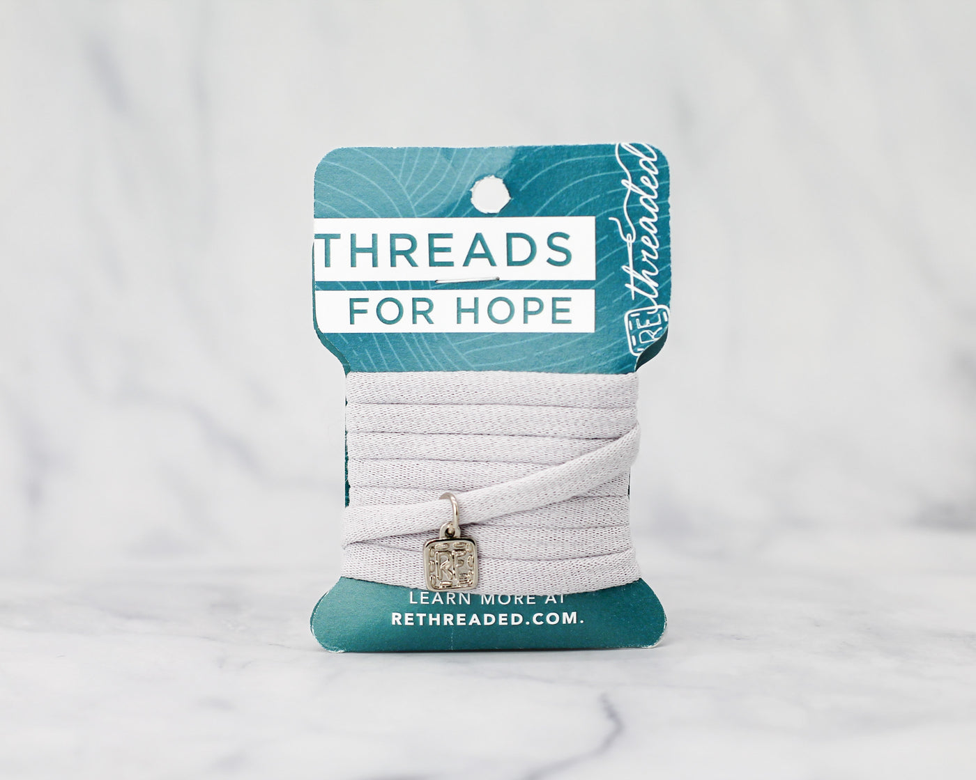 Threads for Hope Bracelet / Light Gray