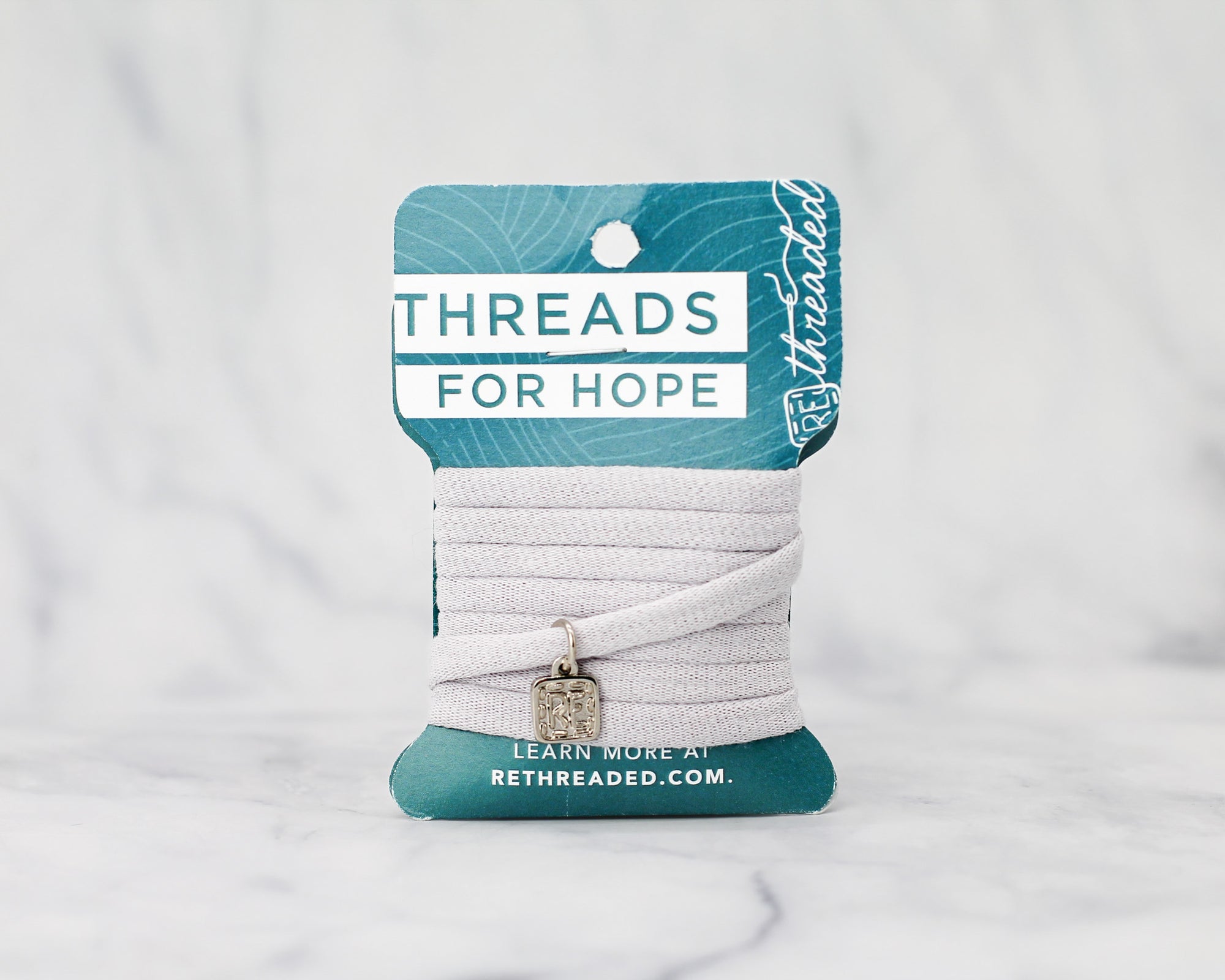 Threads for Hope Bracelet / Light Gray