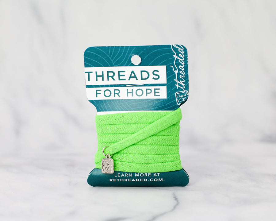 Threads for Hope Bracelet / Lime Green