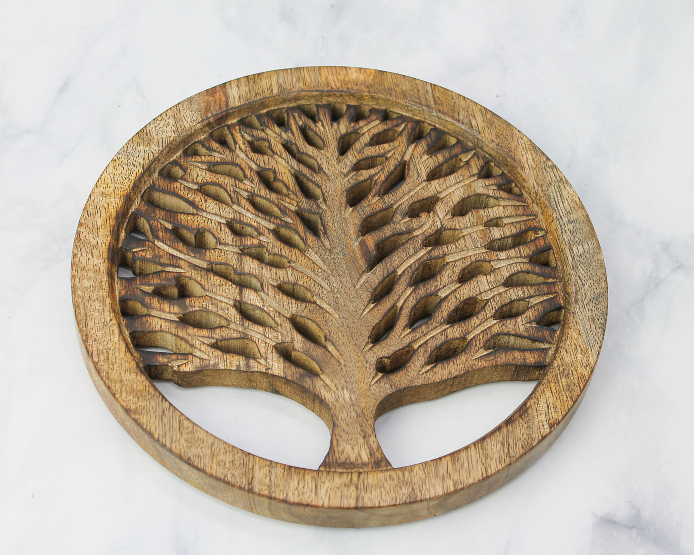 Mango Wood Tree of Life Trivet