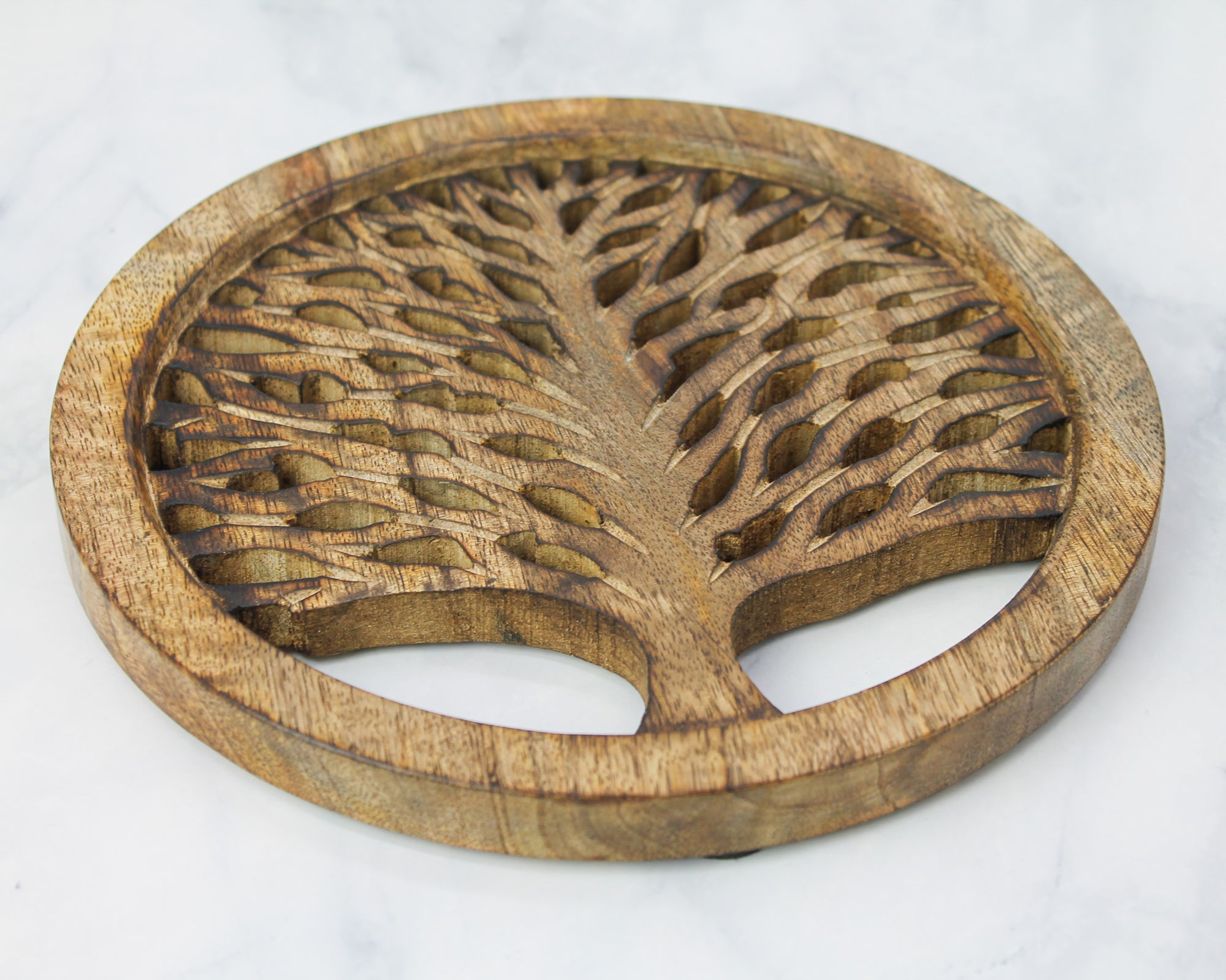 Mango Wood Tree of Life Trivet