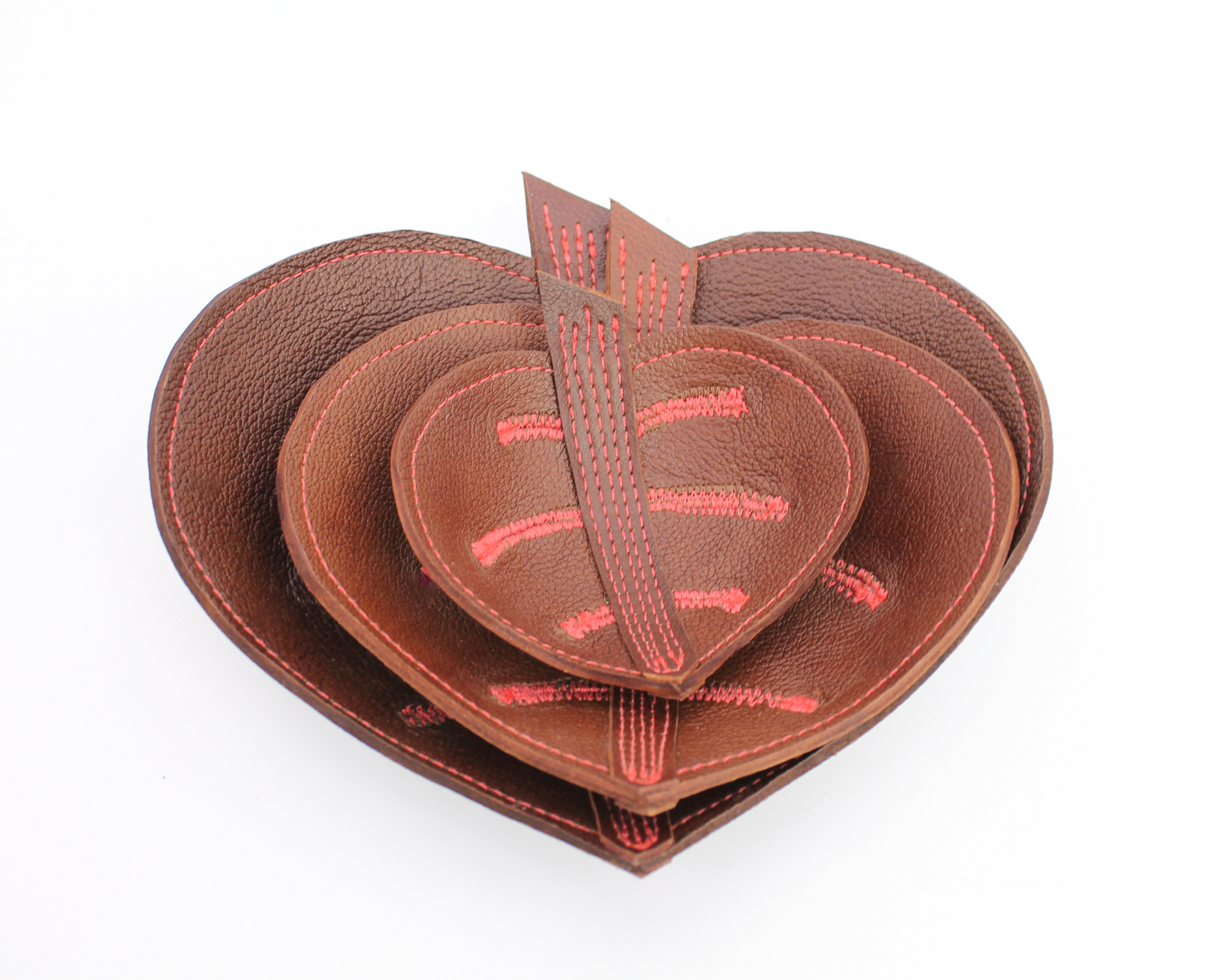 Nesting Leaf Bowls Set of 3 / Whiskey