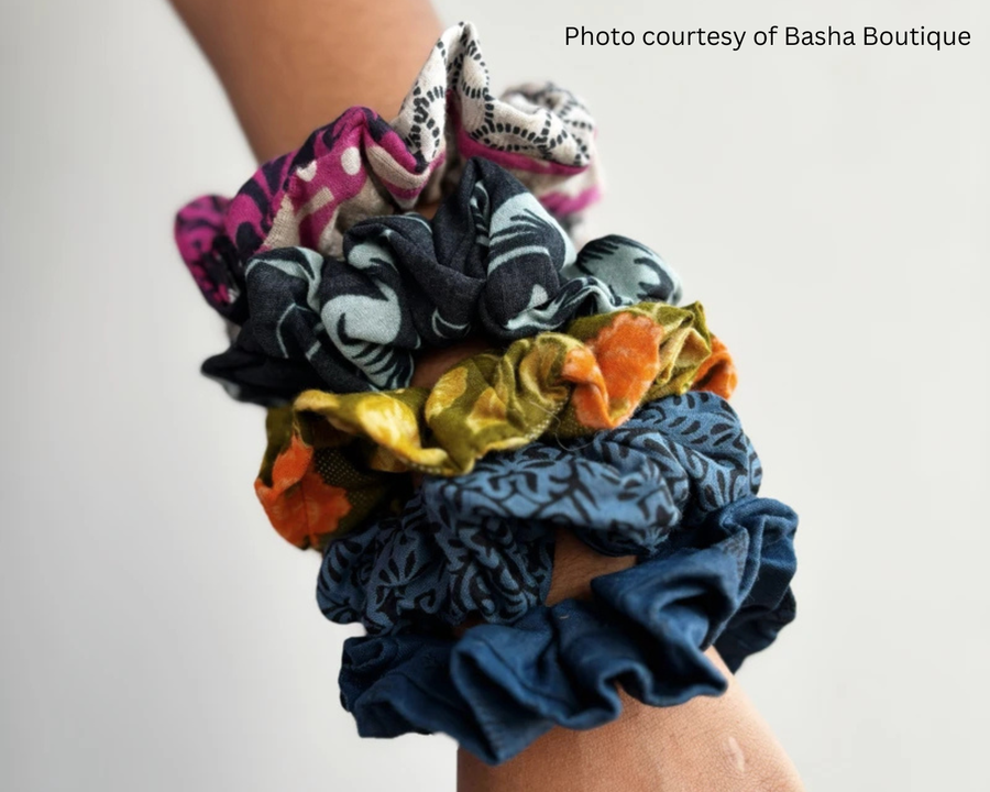 Vintage Sari Hair Scrunchie