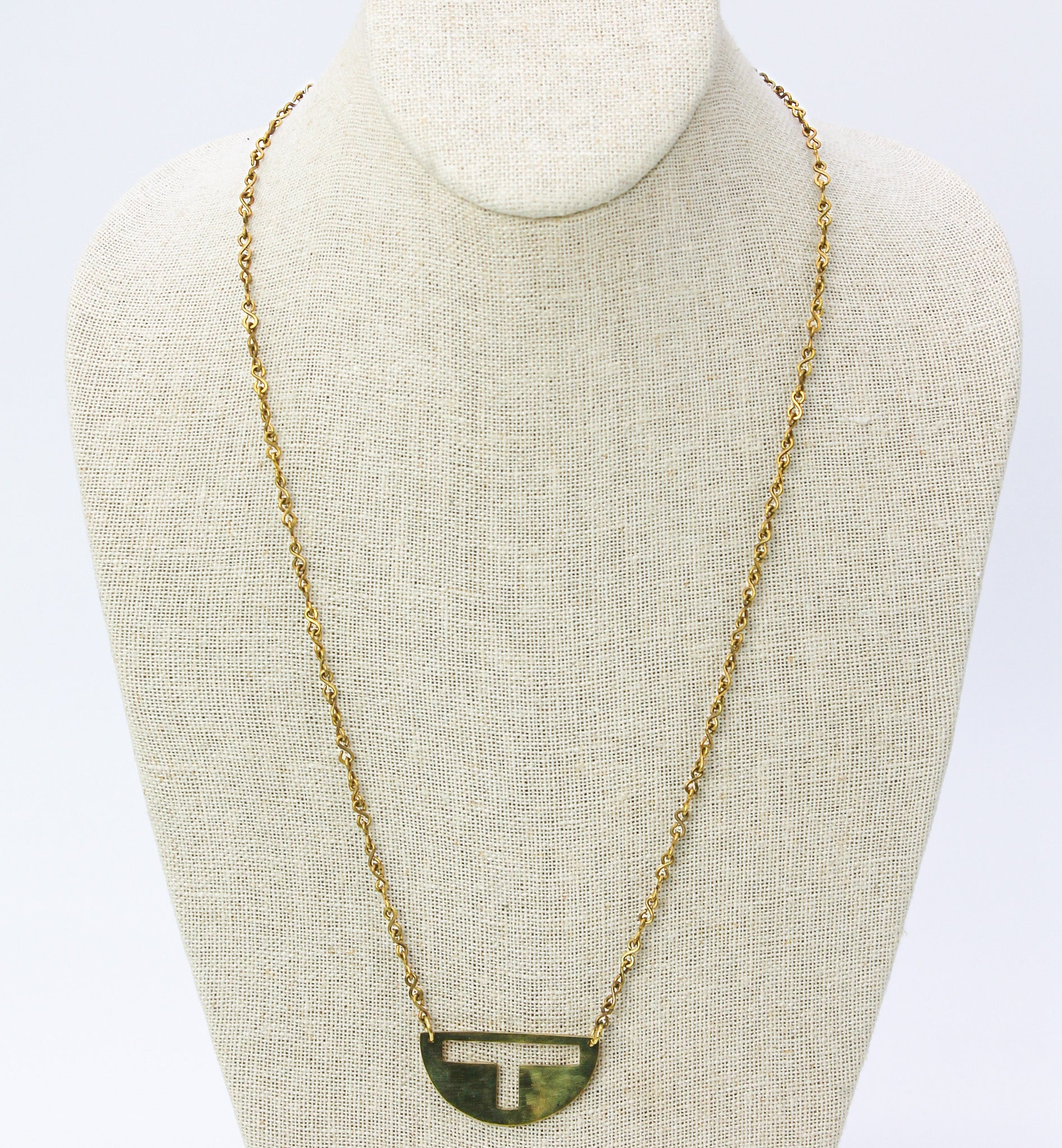 Semi Circle Cutout Necklace