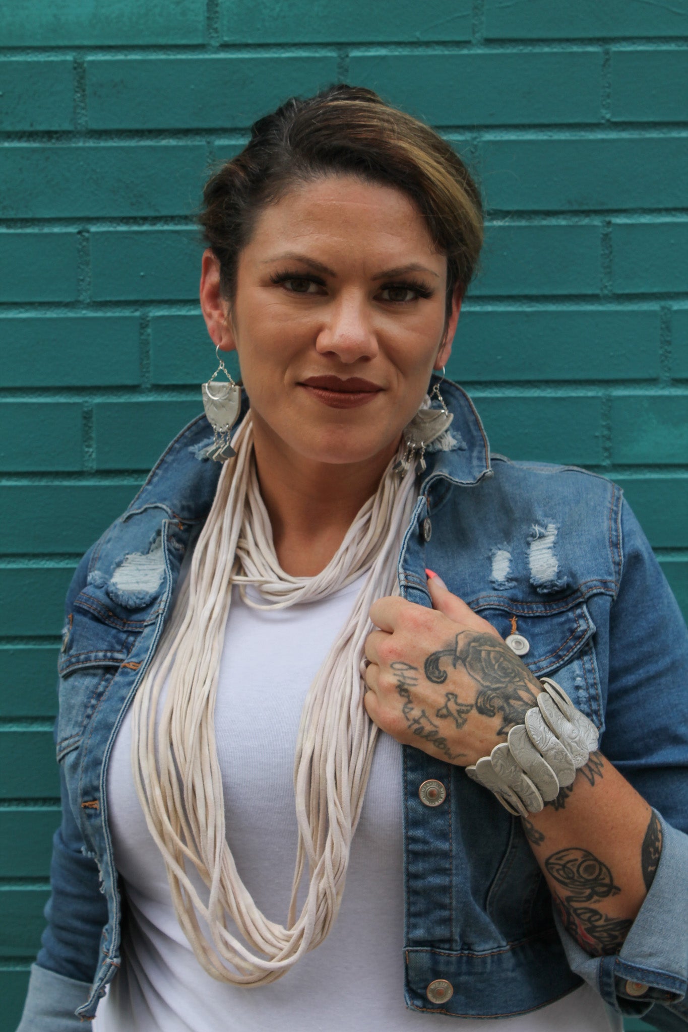 Flow Cuff Bracelet / Silvery Elemental