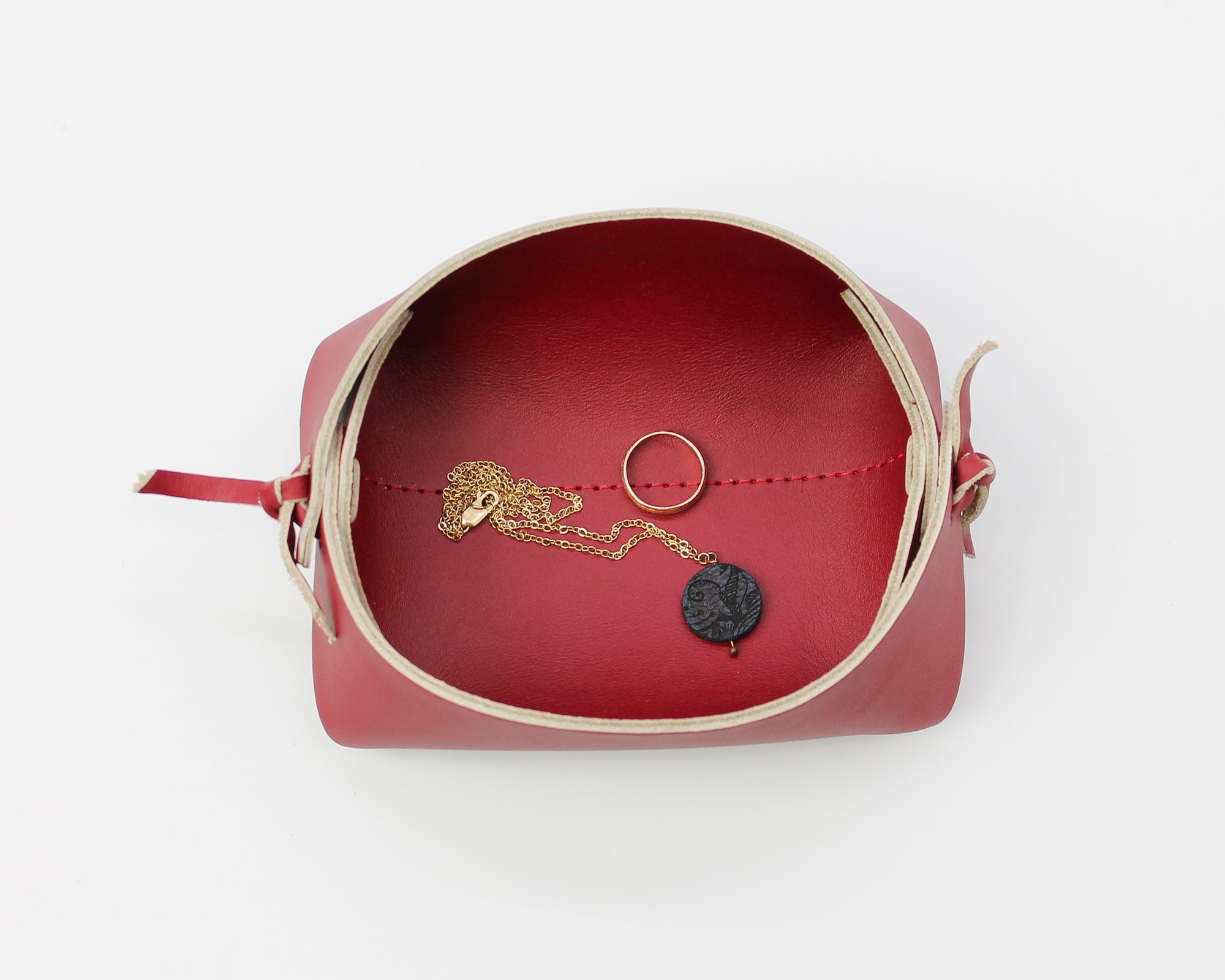 Small Valet Tray-Crimson