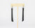 Leather Rivet Tab Earrings / Smoke