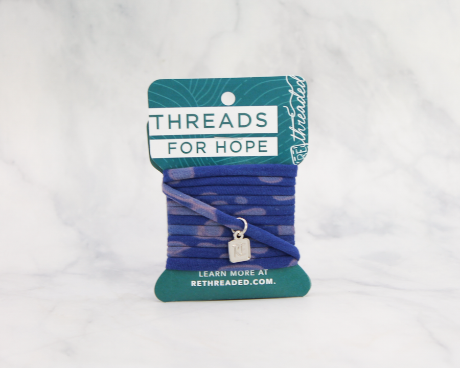 Threads for Hope Bracelet / Navy Hand Dye