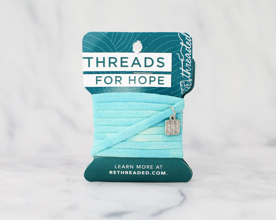 Threads for Hope Bracelet / Turquoise Hand Dyed