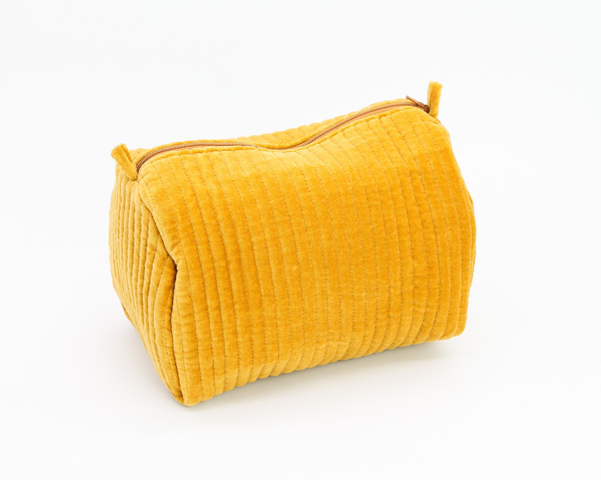 Velvet Cosmetic Pouch / Mustard