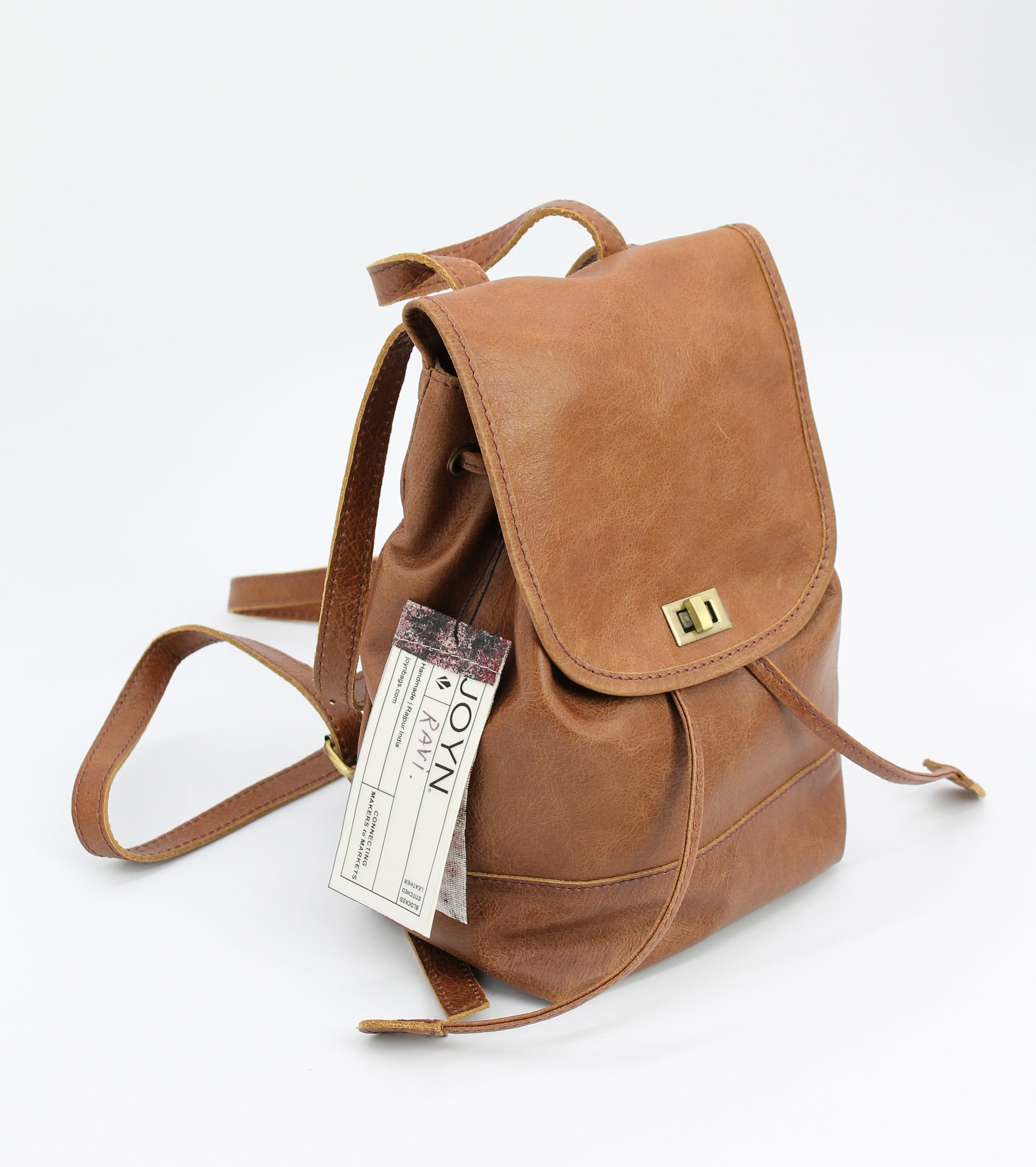 Mini Fold-Over Backpack / Vintage Brown