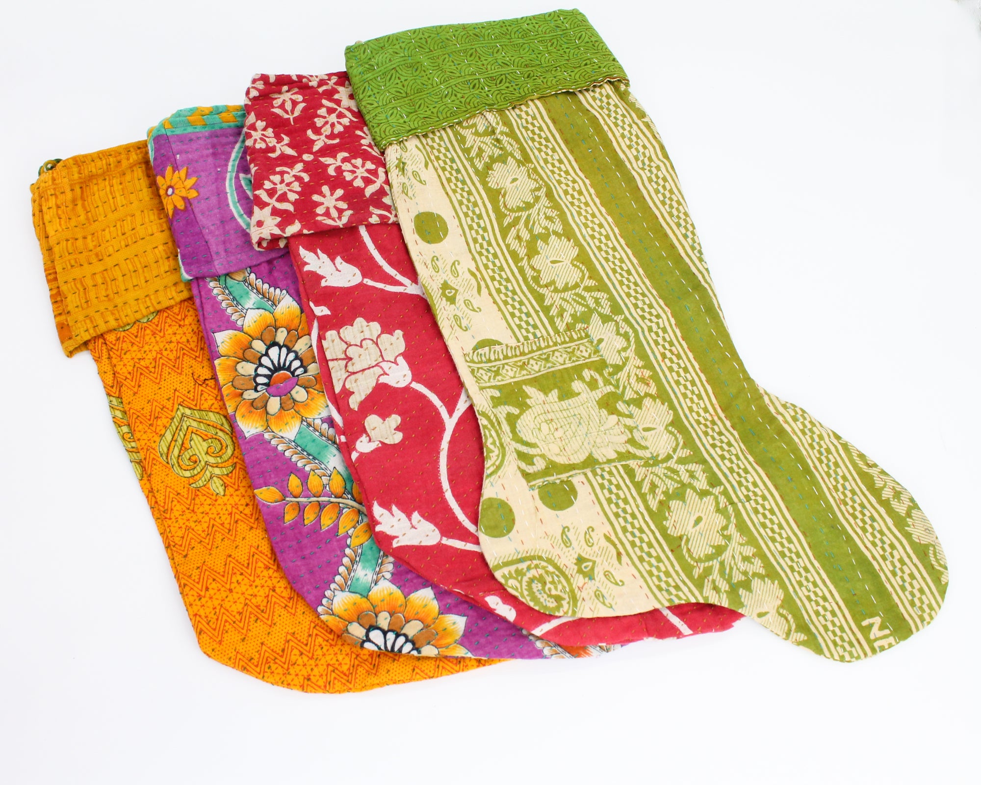 Vintage Sari Christmas Stocking